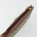 GUCCI GG Supreme Clutch Bag PVC Leather Beige Gold Auth 190770-5