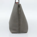 FENDI Celeria Tote Bag Leather Gray Silver Auth 190772-3