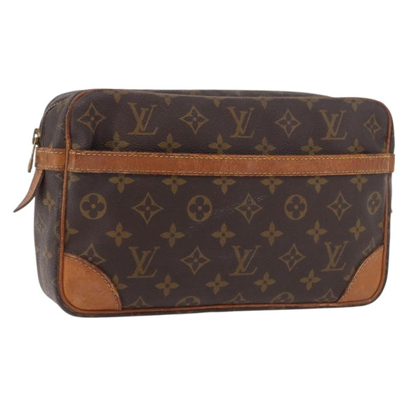 LOUIS VUITTON Monogram Compiegne 28 Clutch Bag M51845 LV Auth 190773
