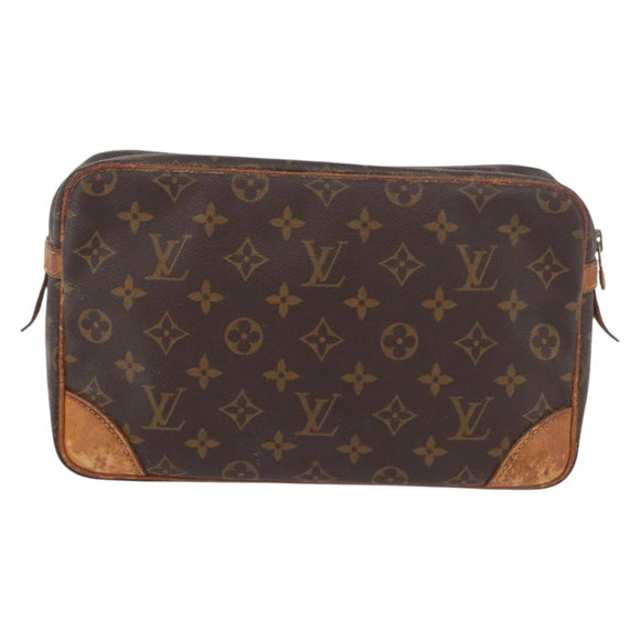 LOUIS VUITTON Monogram Compiegne 28 Clutch Bag M51845 LV Auth 190773