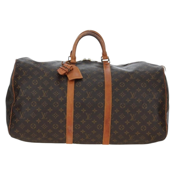 LOUIS VUITTON Monogram Keepall 55 Boston Bag M41424 LV Auth 190777