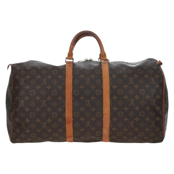LOUIS VUITTON Monogram Keepall 55 Boston Bag M41424 LV Auth 190777