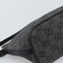 GUCCI GG Canvas Accessory Pouch Black Silver Auth 190780A-13