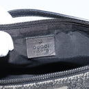 GUCCI GG Canvas Accessory Pouch Black Silver Auth 190780A-16