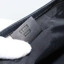 GUCCI GG Canvas Accessory Pouch Black Silver Auth 190780A-20