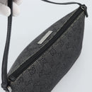 GUCCI GG Canvas Accessory Pouch Black Silver Auth 190780A-6