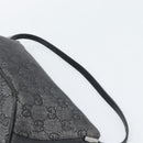 GUCCI GG Canvas Accessory Pouch Black Silver Auth 190780A-8