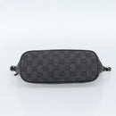 GUCCI GG Canvas Accessory Pouch Black Silver Auth 190780A-9
