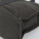HERMES Her LineMM Hand Bag Canvas Gray Silver Auth 190781-15