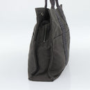 HERMES Her LineMM Hand Bag Canvas Gray Silver Auth 190781-4