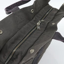 HERMES Her LineMM Hand Bag Canvas Gray Silver Auth 190781-6