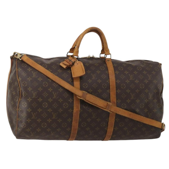 LOUIS VUITTON Monogram Keepall Bandouliere 60 Boston Bag M41412 LV Auth 190782