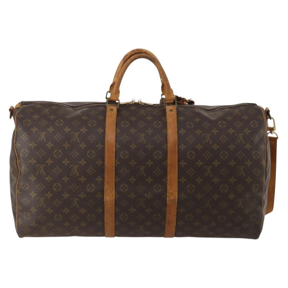 LOUIS VUITTON Monogram Keepall Bandouliere 60 Boston Bag M41412 LV Auth 190782