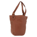 Coach Tote Bag Leather Brown Gold Auth 190783-1