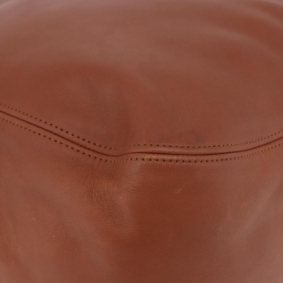 Coach Tote Bag Leather Brown Gold Auth 190783