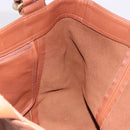 Coach Tote Bag Leather Brown Gold Auth 190783-18