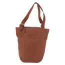 Coach Tote Bag Leather Brown Gold Auth 190783-2