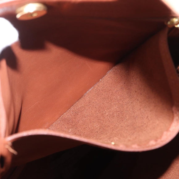 Coach Tote Bag Leather Brown Gold Auth 190783