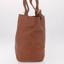 Coach Tote Bag Leather Brown Gold Auth 190783-4