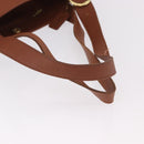 Coach Tote Bag Leather Brown Gold Auth 190783-7