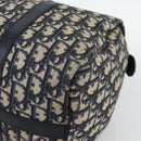 Christian Dior Trotter Canvas Boston Bag Navy Silver Auth 190784-9