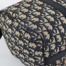 Christian Dior Trotter Canvas Boston Bag Navy Silver Auth 190784-15