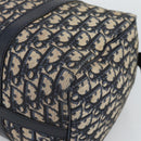 Christian Dior Trotter Canvas Boston Bag Navy Silver Auth 190784-16