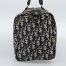 Christian Dior Trotter Canvas Boston Bag Navy Silver Auth 190784-3