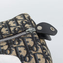Christian Dior Trotter Canvas Boston Bag Navy Silver Auth 190784-7