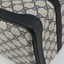 GUCCI GG Supreme Sherry Line Boston Bag PVC Navy Gold Auth 190785A-13