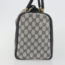 GUCCI GG Supreme Sherry Line Boston Bag PVC Navy Gold Auth 190785A-5