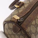 GUCCI GG Supreme Hand Bag PVC Beige Gold Auth 190786-10