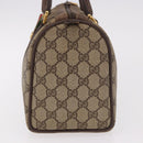 GUCCI GG Supreme Hand Bag PVC Beige Gold Auth 190786-3