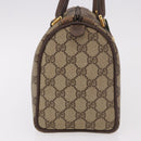 GUCCI GG Supreme Hand Bag PVC Beige Gold Auth 190786-4