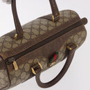GUCCI GG Supreme Hand Bag PVC Beige Gold Auth 190786-6