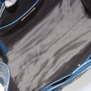 Miu Miu Hand Bag Leather Blue Gold Auth 190797-10