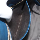 Miu Miu Hand Bag Leather Blue Gold Auth 190797-23
