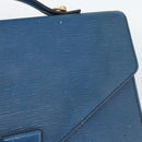 LOUIS VUITTON Epi Porte Documents Bandouliere Bag Toledo Blue LV Auth 190800-7