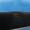 LOUIS VUITTON Epi Porte Documents Bandouliere Bag Toledo Blue LV Auth 190800-21