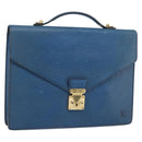 LOUIS VUITTON Epi Porte Documents Bandouliere Bag Toledo Blue LV Auth 190800-1
