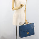 LOUIS VUITTON Epi Porte Documents Bandouliere Bag Toledo Blue LV Auth 190800-26
