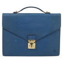 LOUIS VUITTON Epi Porte Documents Bandouliere Bag Toledo Blue LV Auth 190800-13