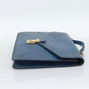 LOUIS VUITTON Epi Porte Documents Bandouliere Bag Toledo Blue LV Auth 190800-4