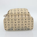MCM Vicetos Logogram Backpack PVC Leather Beige Gold Auth 190802-11