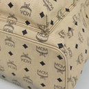 MCM Vicetos Logogram Backpack PVC Leather Beige Gold Auth 190802-12
