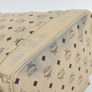 MCM Vicetos Logogram Backpack PVC Leather Beige Gold Auth 190802-16