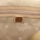 MCM Vicetos Logogram Backpack PVC Leather Beige Gold Auth 190802-19