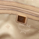 MCM Vicetos Logogram Backpack PVC Leather Beige Gold Auth 190802-20