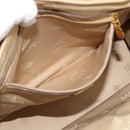 MCM Vicetos Logogram Backpack PVC Leather Beige Gold Auth 190802-25