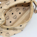 MCM Vicetos Logogram Backpack PVC Leather Beige Gold Auth 190802-27